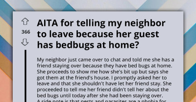 Woman Called Rude For Asking Friend Who Has Bed Bugs To Leave Her Home