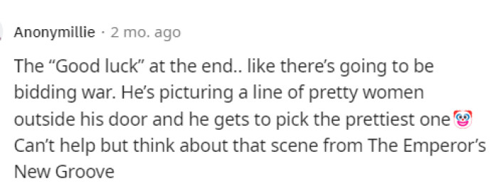 This sounds exactly like what he was expecting to happen, but we're betting that is not at all what will happen here.