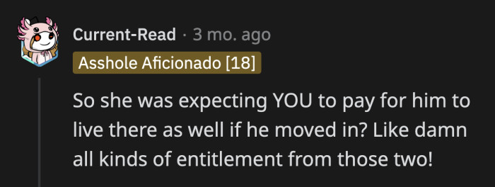 Did they really expect OP to say, 