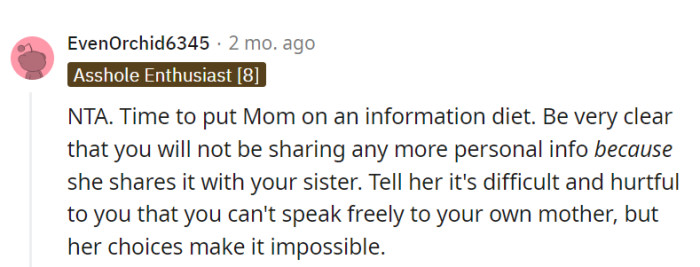 An information diet would be key.