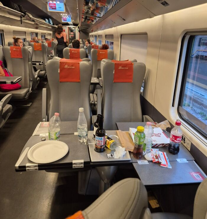"Family With Two Young Kids On The Train, One Playing Loudly On Her iPad While The Other Younger One Was Screaming, They Left This"