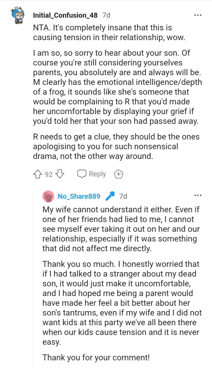 The woman should be the one apologizing to the OP for such drama