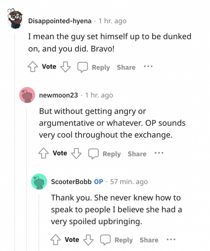 She never knew how to speak to people