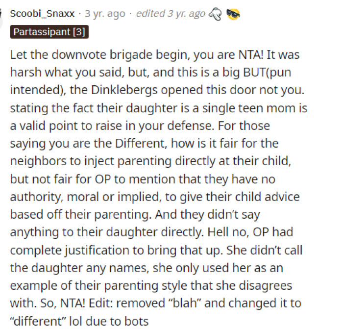 People came to the comments and had a lot of differing opinions, which makes us wonder if she's TA or not.