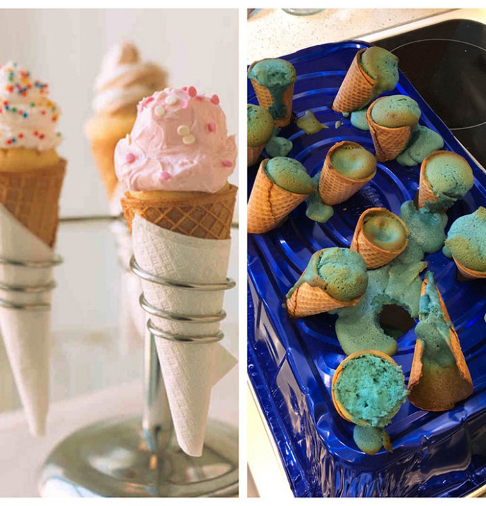 37. There was an attempt to make Martha Stewart’s ice cream cone cupcakes.
