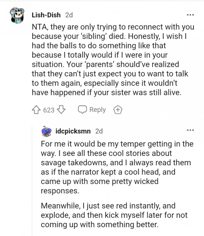 This Redditor wished they had the OP's guts