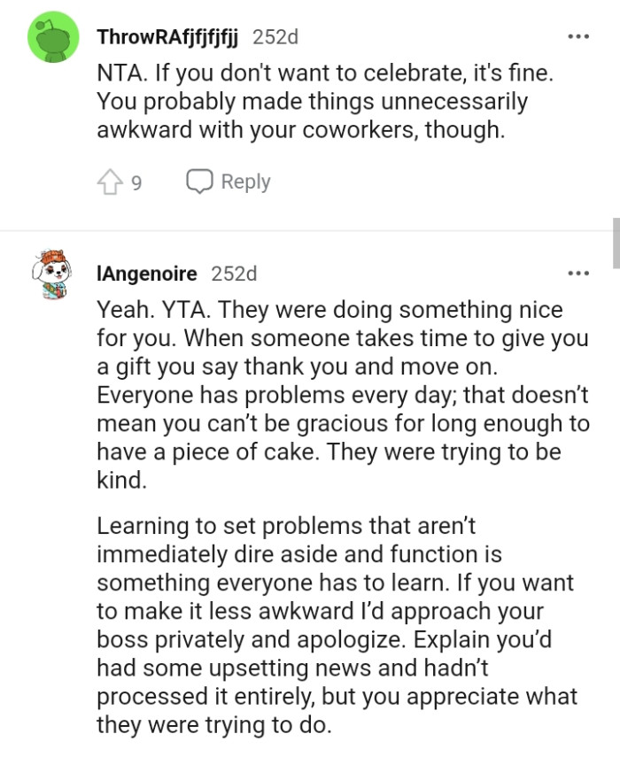 They were only trying to do something nice for the OP