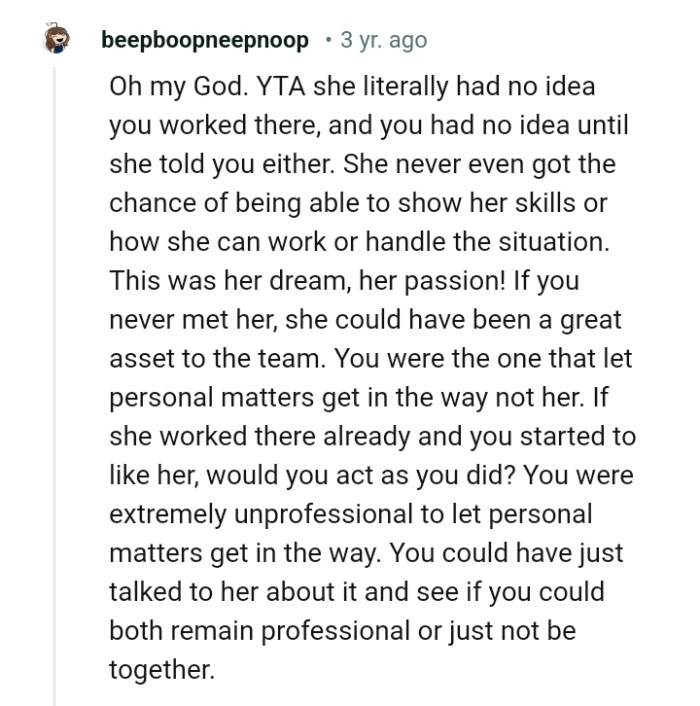 OP could have just talked to her