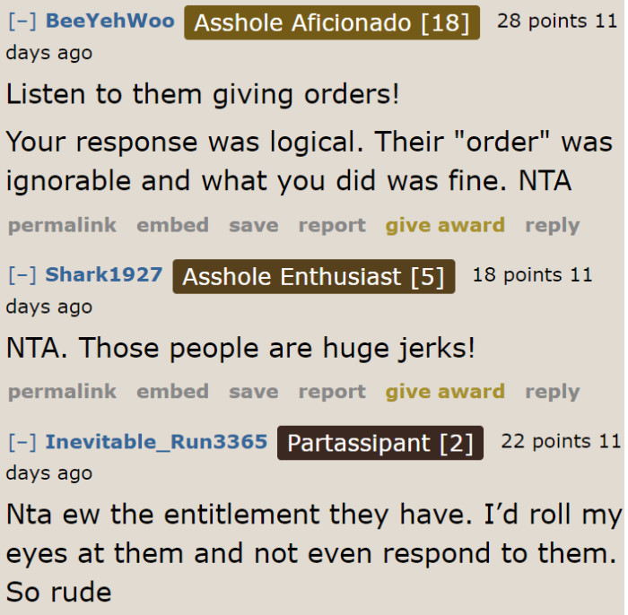 The OP is logical. The parents are being unreasonable.