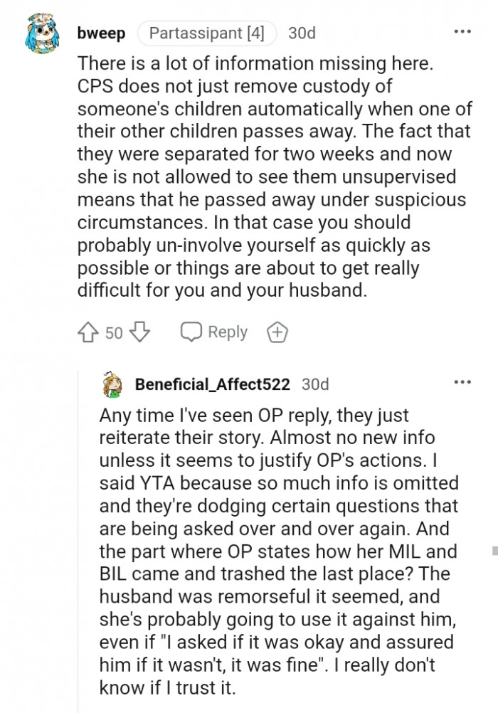 She is not allowed to see them unsupervised.