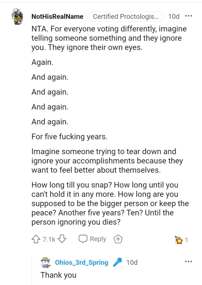 And the comments from other Redditors roll in...