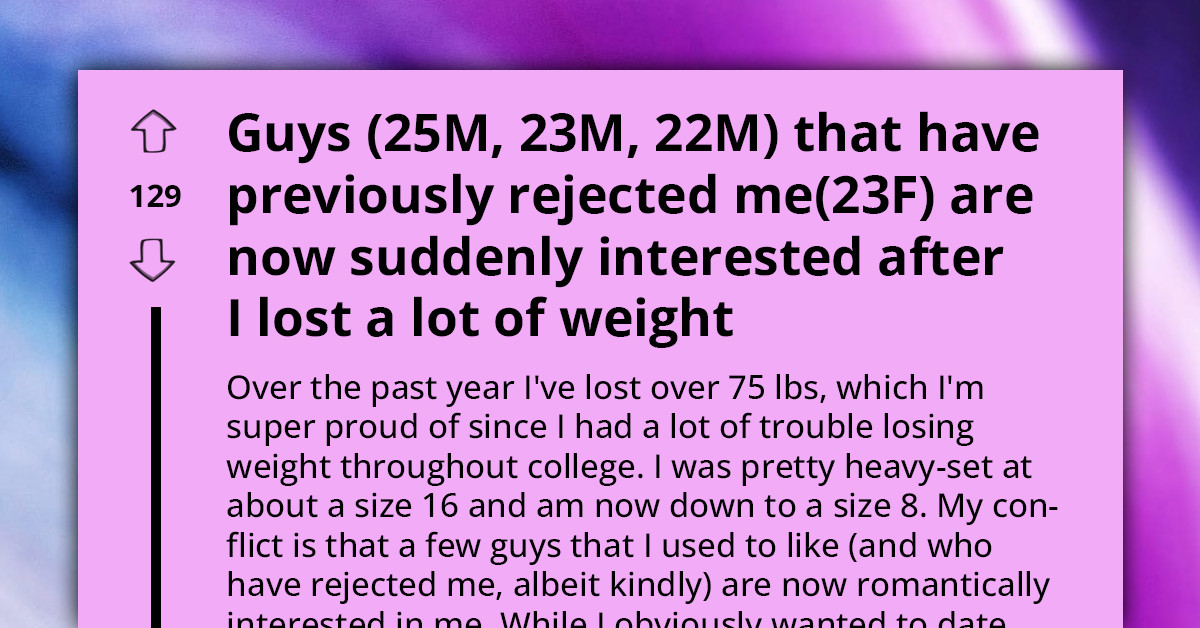 Lady Caught In Romantic Dilemma As Three Formerly Indifferent Gents Turn Into Swooning Suitors After Her Dazzling Weight-Loss Transformation