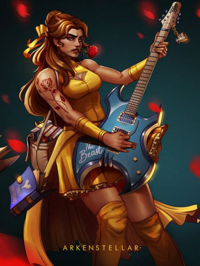 11. Here is the rock star guitar playing princess, Belle