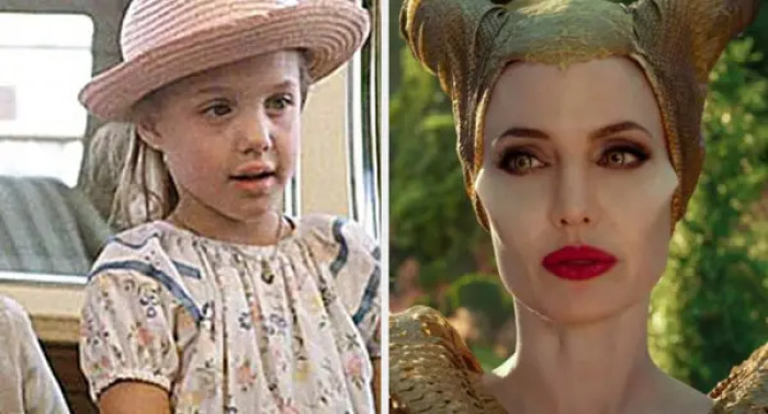 8. Angelina Jolie as Tosh in Lookin' to Get Out (1982) and Maleficent in Maleficent: Mistress of Evil (2019)