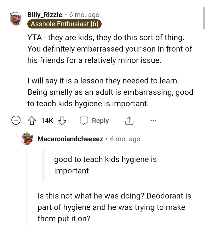 This Redditor says that it is a lesson they needed to learn