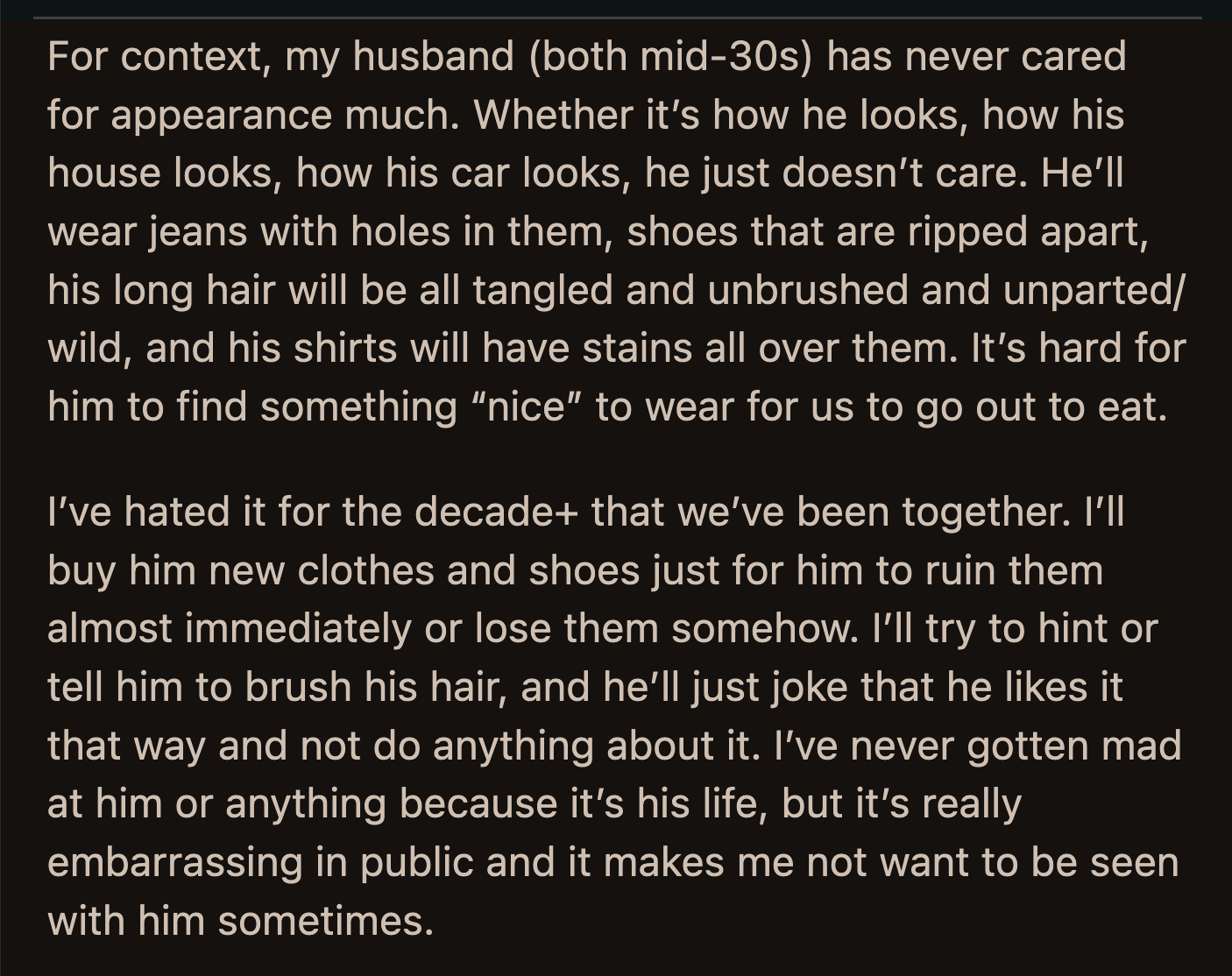 They argued until it devolved into a fight about the differences and similarities between pajamas and sweatpants.