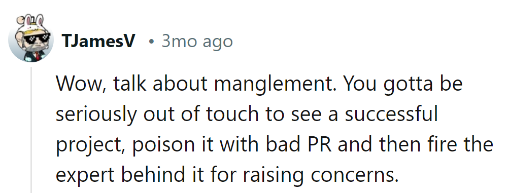 Sounds like a textbook case of 