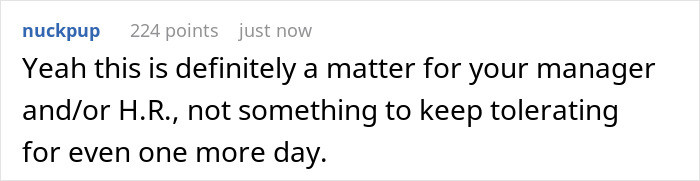 Not tolerating it for one more day