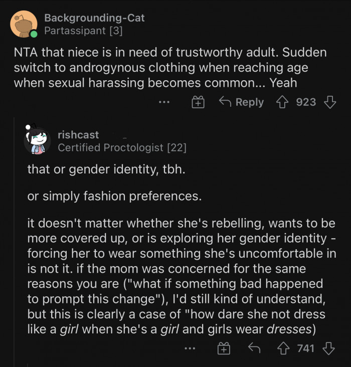 People have different gender identities or simply specific fashion preferences.