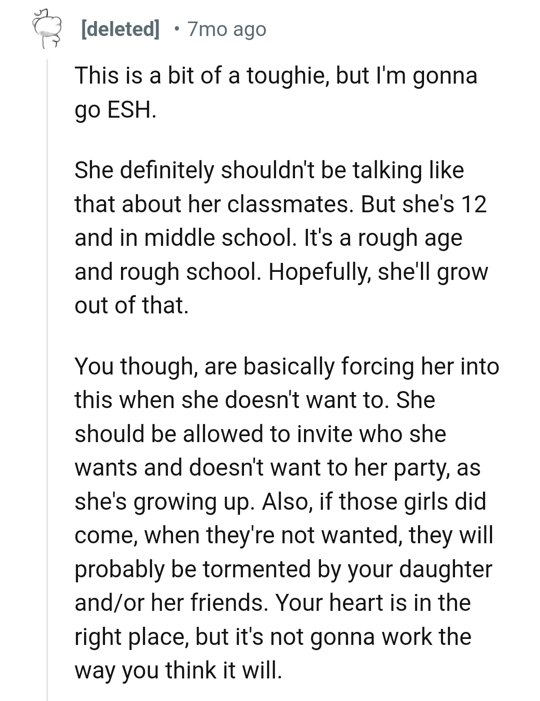 She shouldn't be talking like that