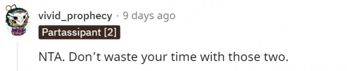 They have to anticipate that there will be drama if she attends the wedding, so it's best to just not go.