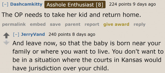 She needs a safe place and supportive people when she's ready to give birth.