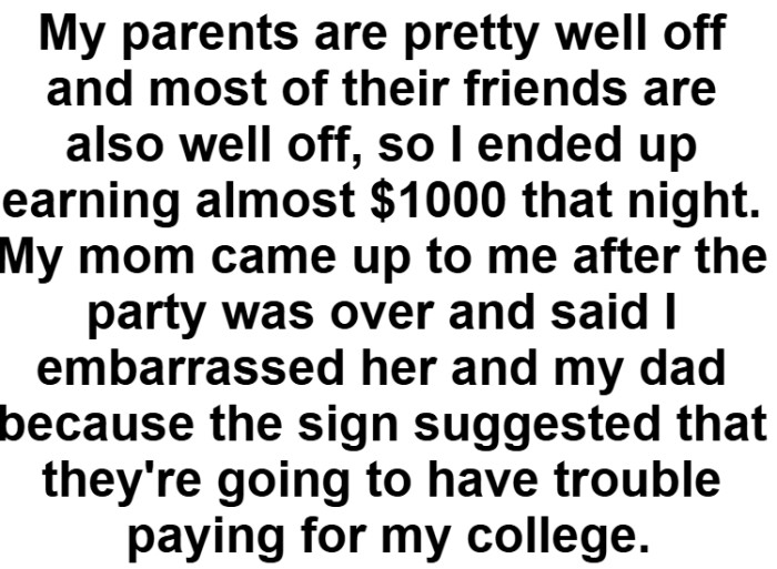 The OP got a lot of money from tips