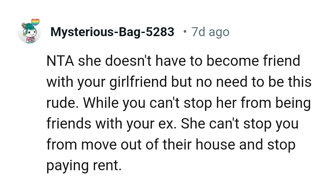 She can't stop the OP from moving out
