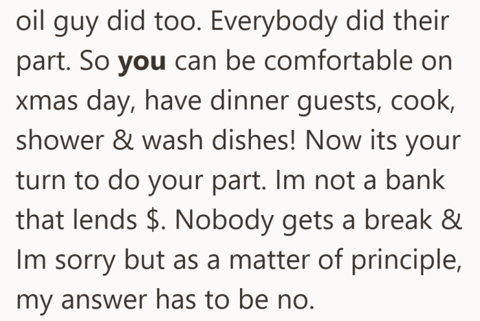 This is where the stance hardens, with responsibility presented as a matter of principle.