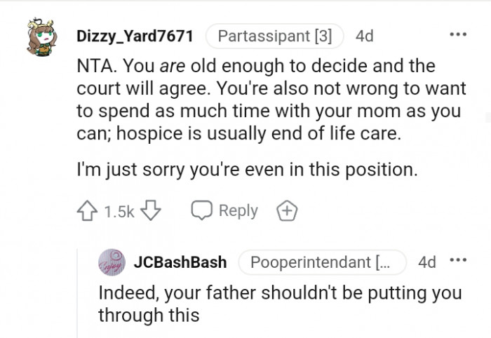 You are old enough to decide.