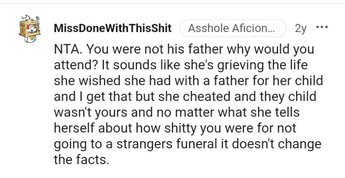 The OP was not the father after all