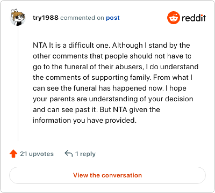 It seems that everyone is on the same page here, and they don't think OP is in the wrong.