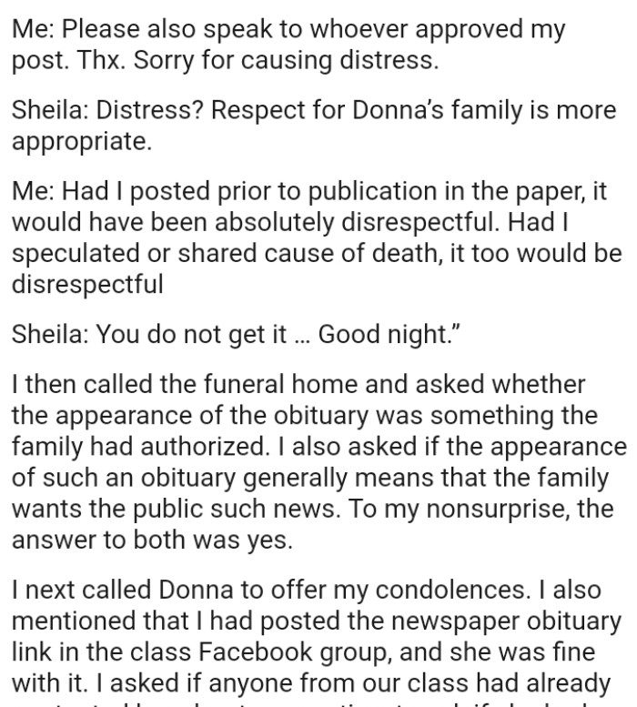 Had the OP posted prior to publication in the paper, it would have been absolutely disrespectful