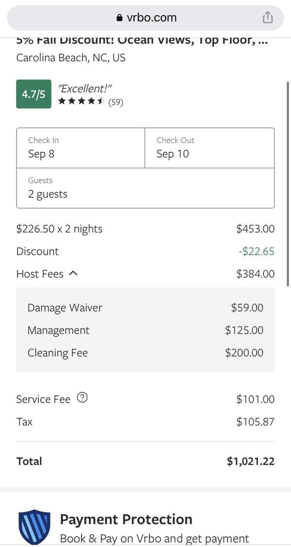 Might as well book a five-star hotel