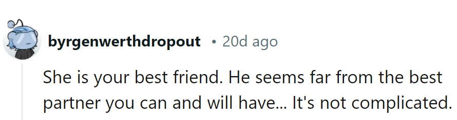 Best friend vs. best partner: One's a keeper, the other's a sleeper. Easy choice, right?