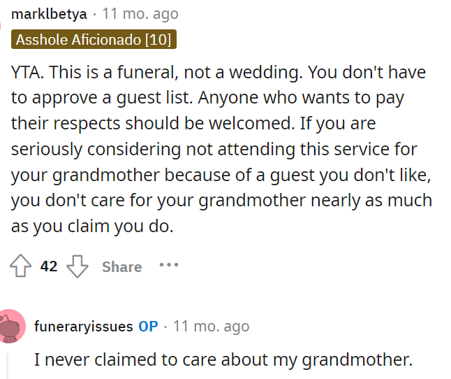 Everyone seems to think that OP is TA, and we have to agree here because they don't have any say, honestly.