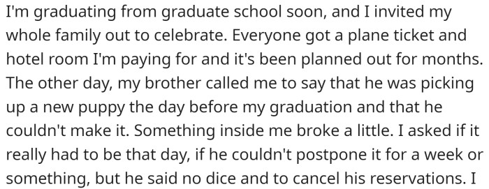 Although they still communicate occasionally, her brother never initiates contact