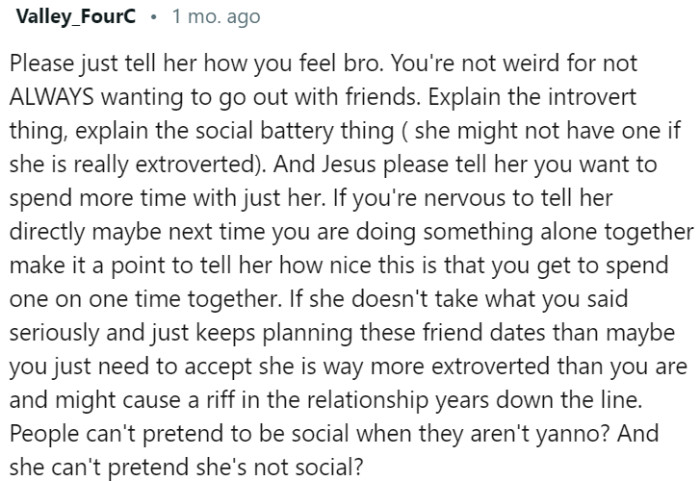 Express your preference for spending more one-on-one time