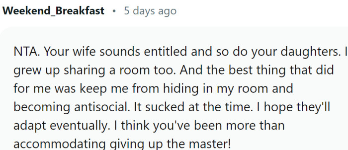 Sharing a room has its upsides: