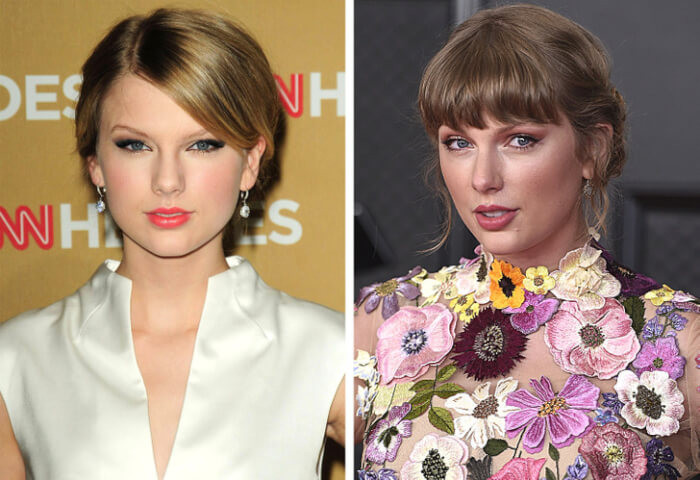 5. Taylor Swift (2008 And Now)
