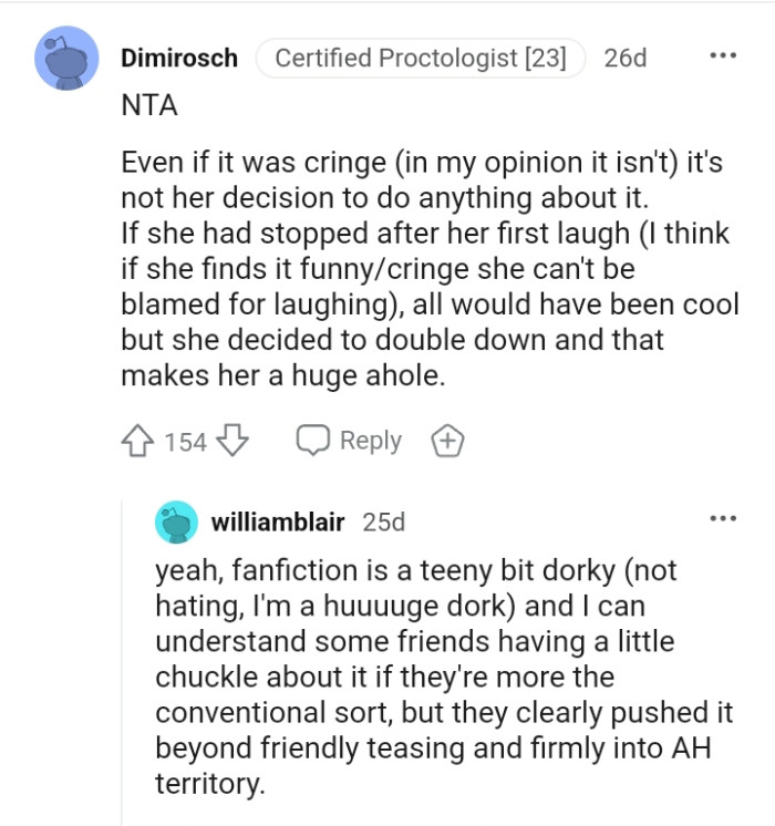 They clearly pushed it beyond friendly teasing