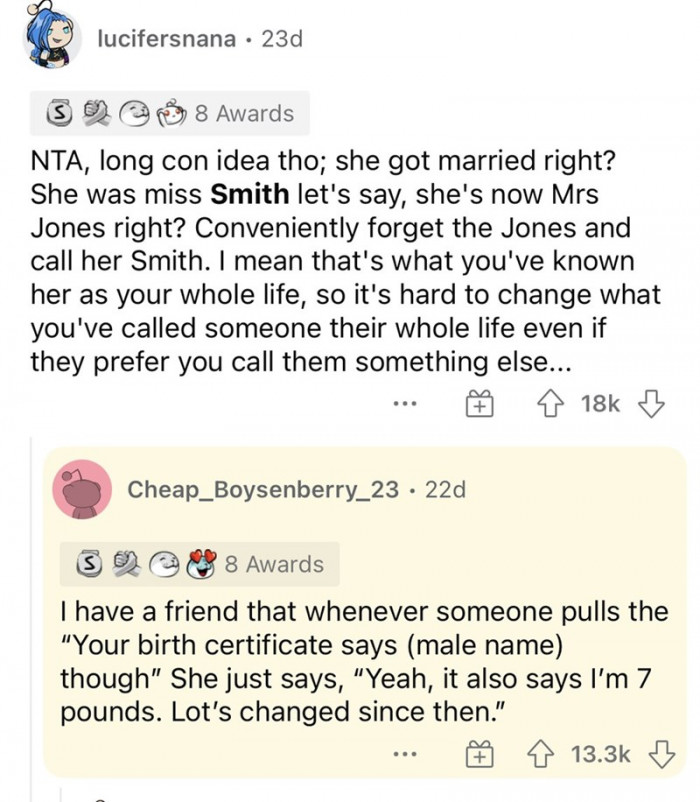 The birth certificate thing is hilarious!