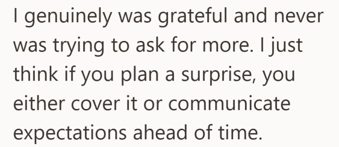 She circles back to what feels like a basic courtesy, not an unreasonable demand.