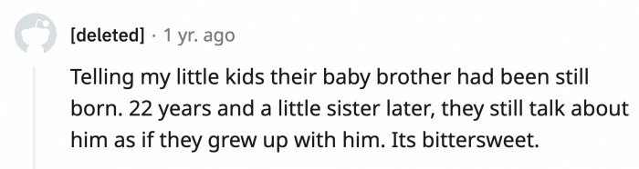 26. This mom who had to tell her kids they will never get to meet and grow up with their baby brother