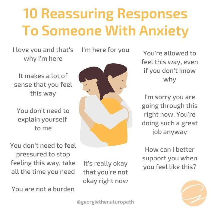 24. Reassuring responses to someone with anxiety