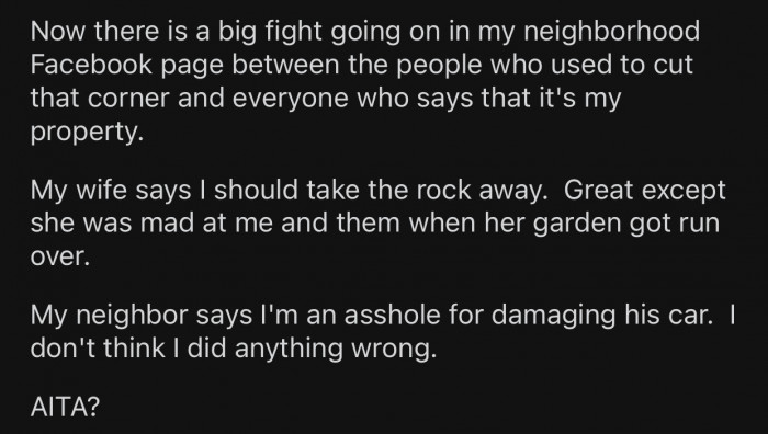 OP's wife advised him to get rid of the rock but he's still unsure about it.