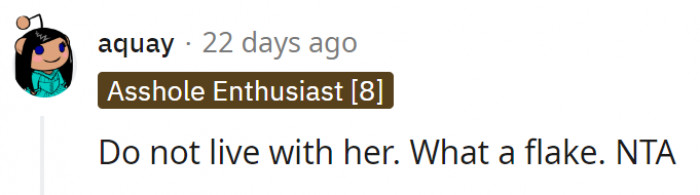 2. All the signs point to the friend being a flake