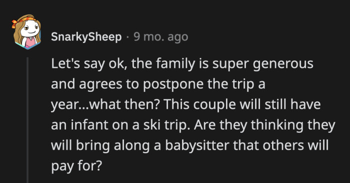 If sis and BIL agreed to OP's unreasonable demands, OP and his wife wouldn't be inconvenienced by their newborn.