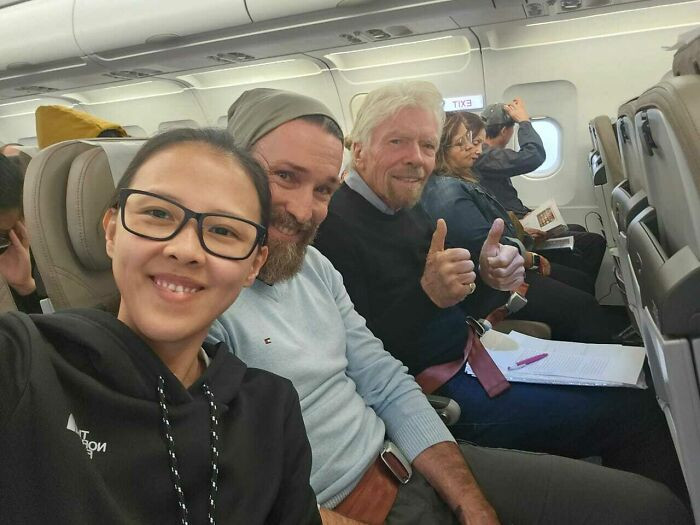 "We Met Richard Branson On Our Economy Connecting Flight"