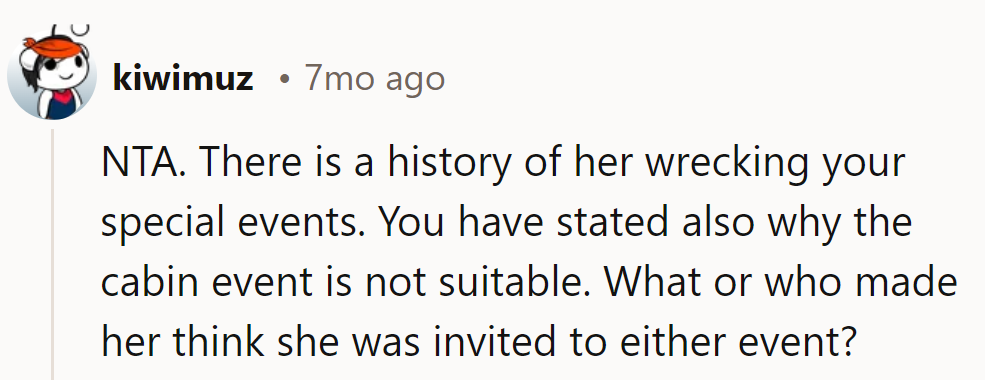 Sorry, but 'Party Wrecker Extraordinaire' wasn't on the guest list this year.